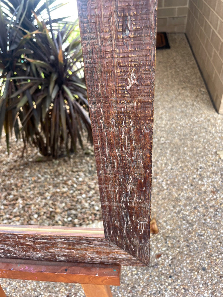 Rustic Aged Walnut Mirror