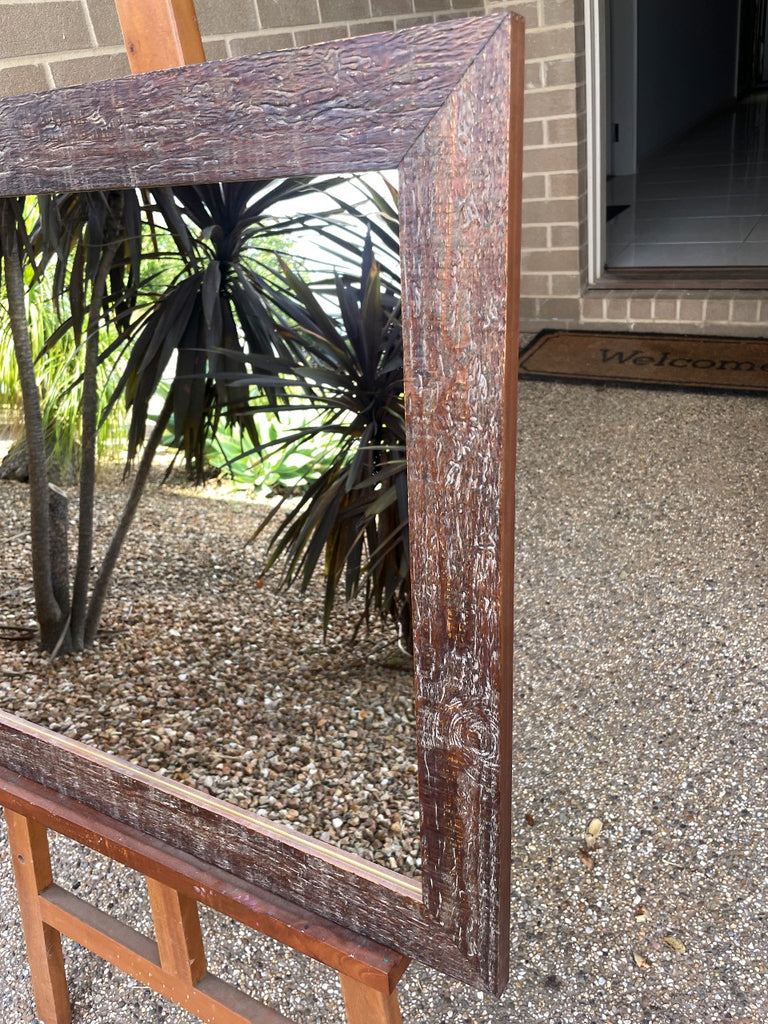 Rustic Aged Walnut Mirror