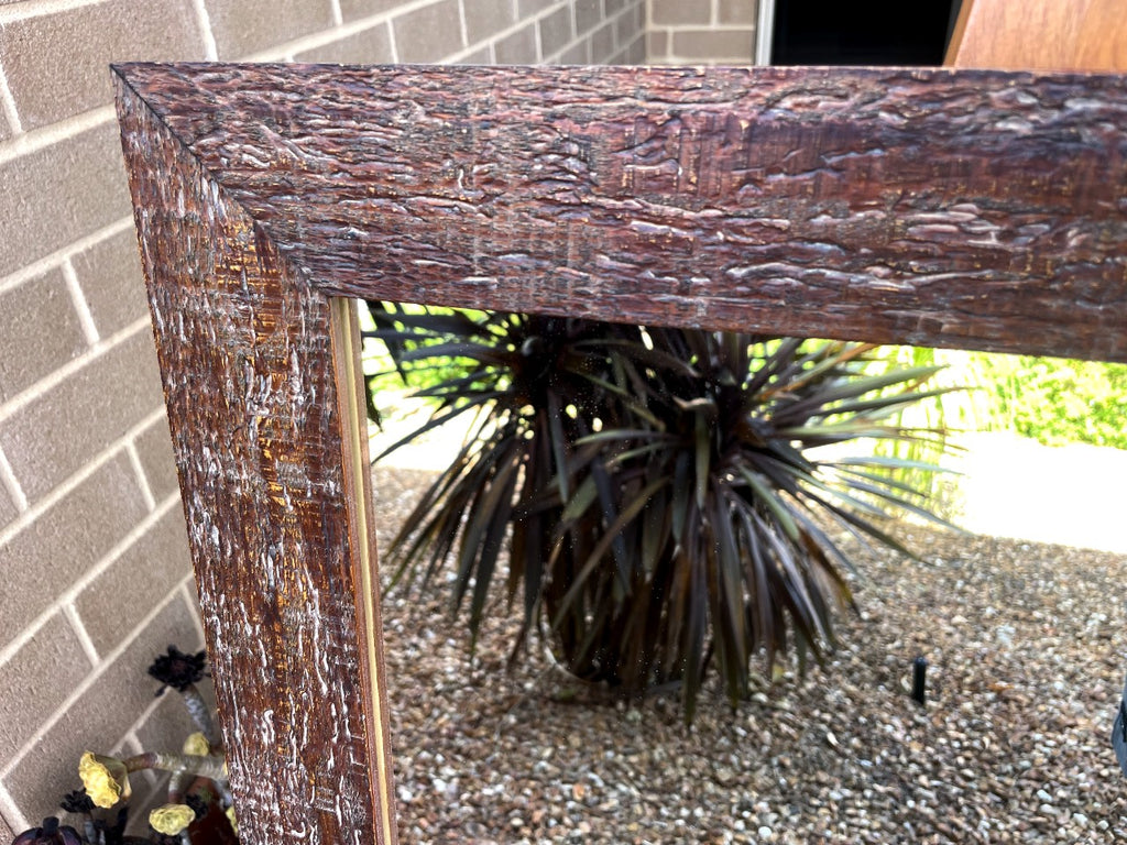 Rustic Aged Walnut Mirror