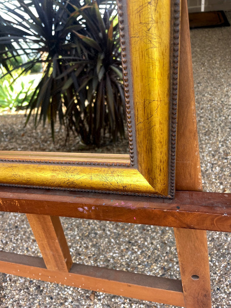 Aged Gold Wood Frame Mirror