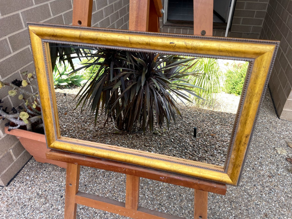 Aged Gold Wood Frame Mirror