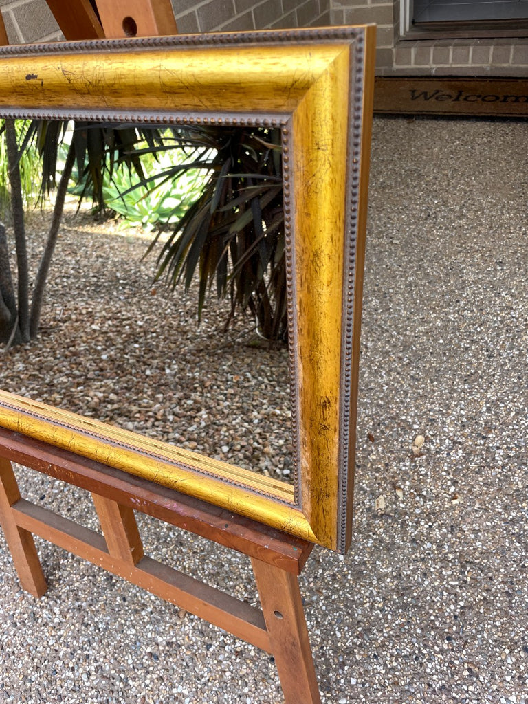 Aged Gold Wood Frame Mirror