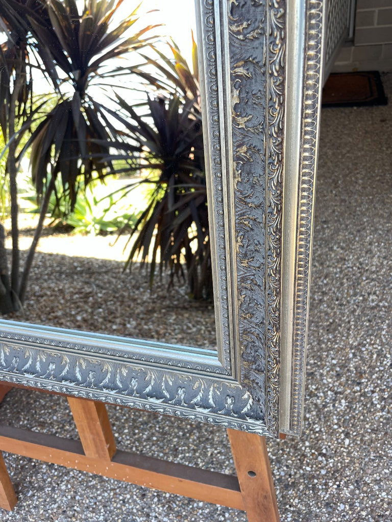 Silver Ornate Timber Framed Mirror