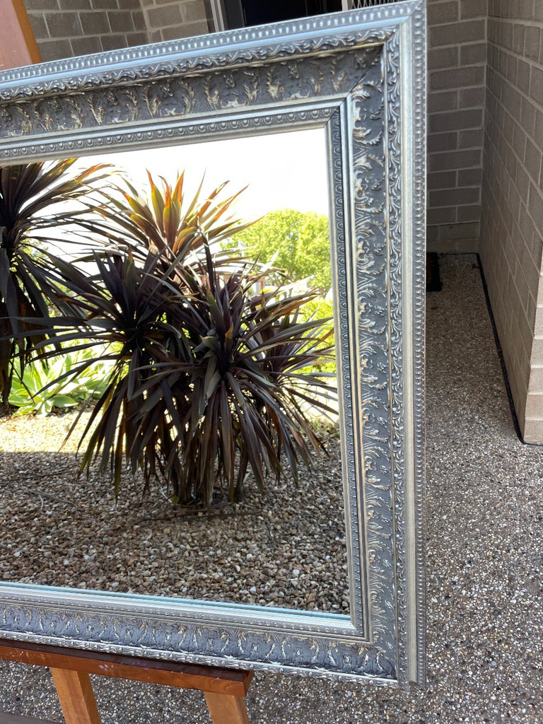 Silver Ornate Timber Framed Mirror