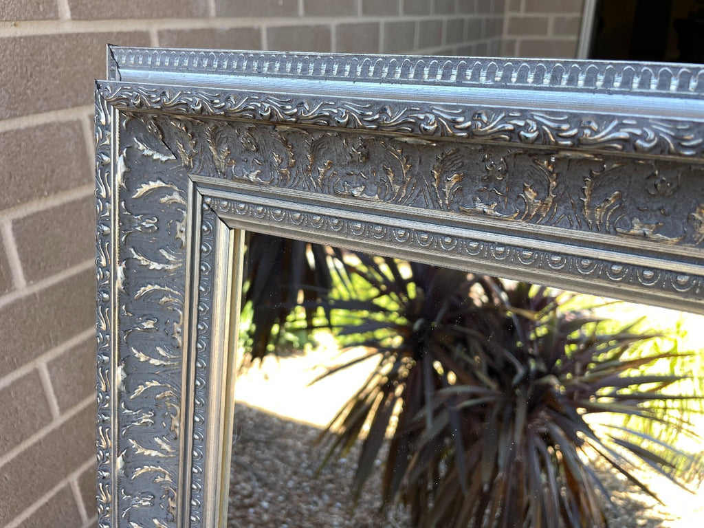 Silver Ornate Timber Framed Mirror