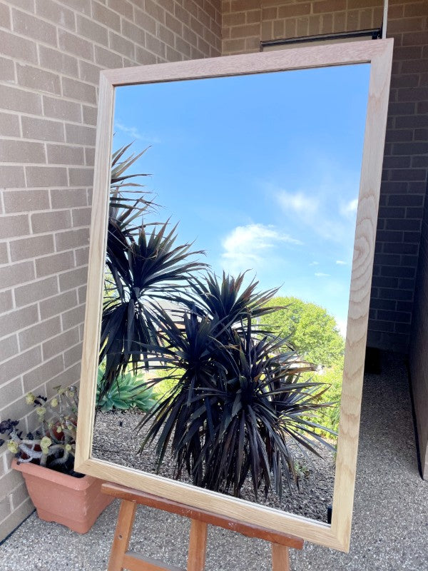 American White Oak Wood Mirror