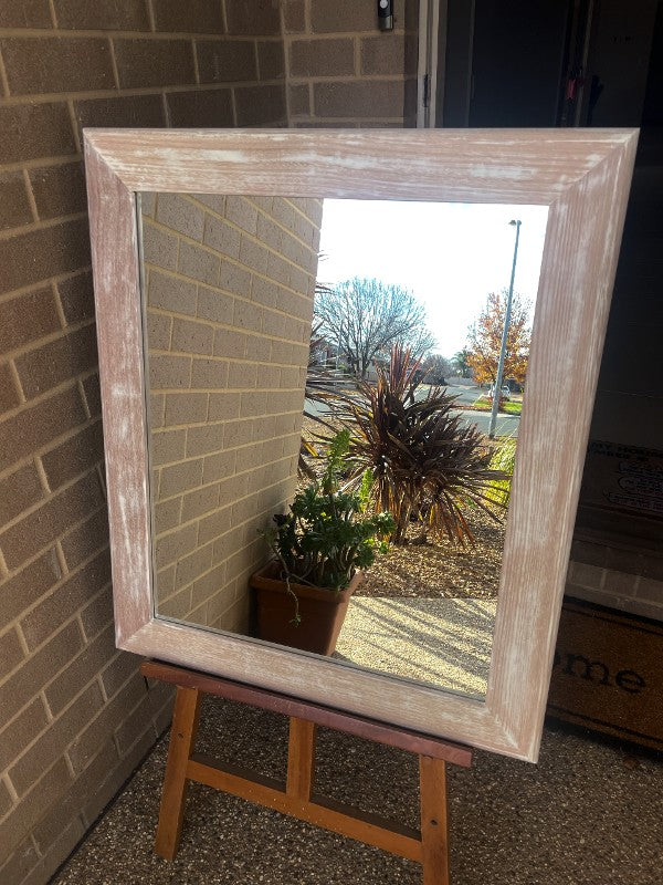 Tasmanian Oak Hardwood Whitewash Mirror