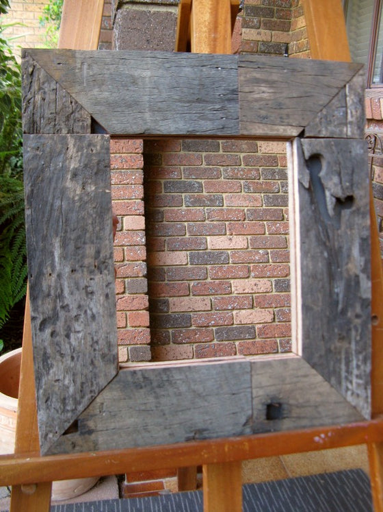 Railway Sleeper Rustic Wood Mirror