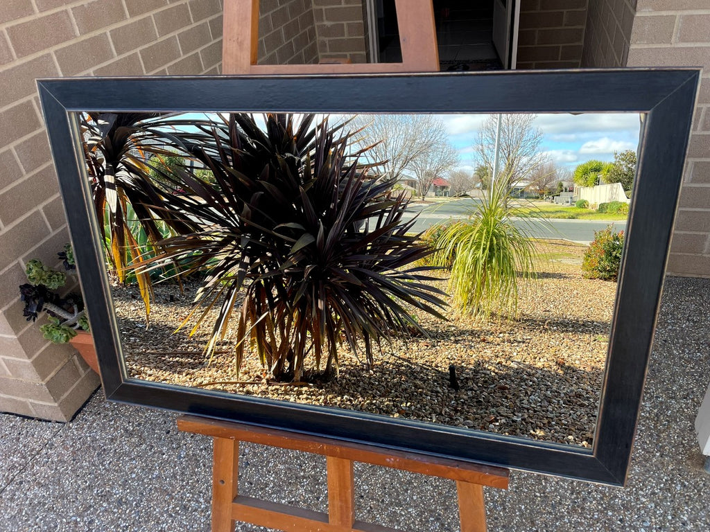 Rivia Black Timber Framed Mirror