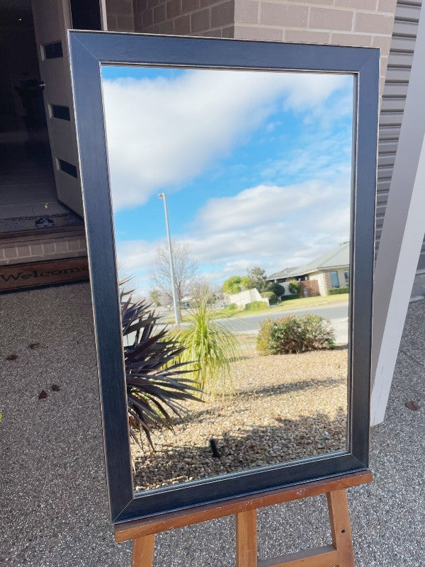 Rivia Black Timber Framed Mirror