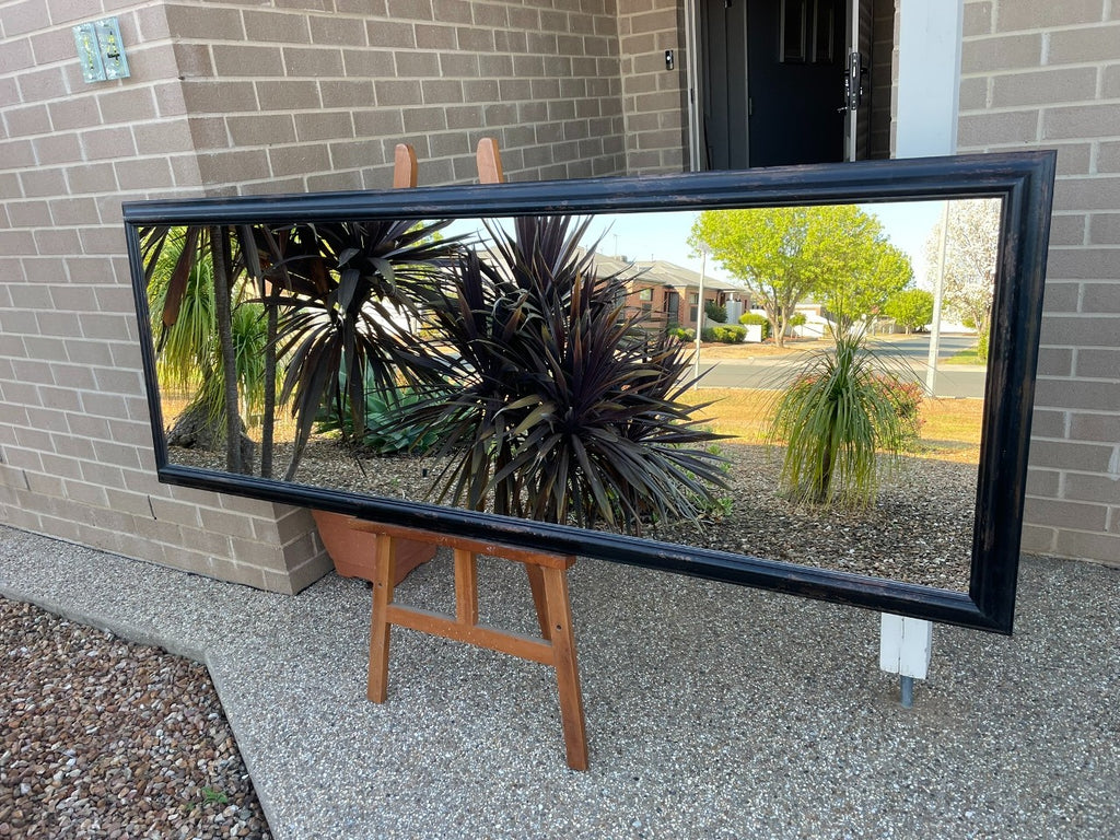 Black Aged Timber Framed Mirror