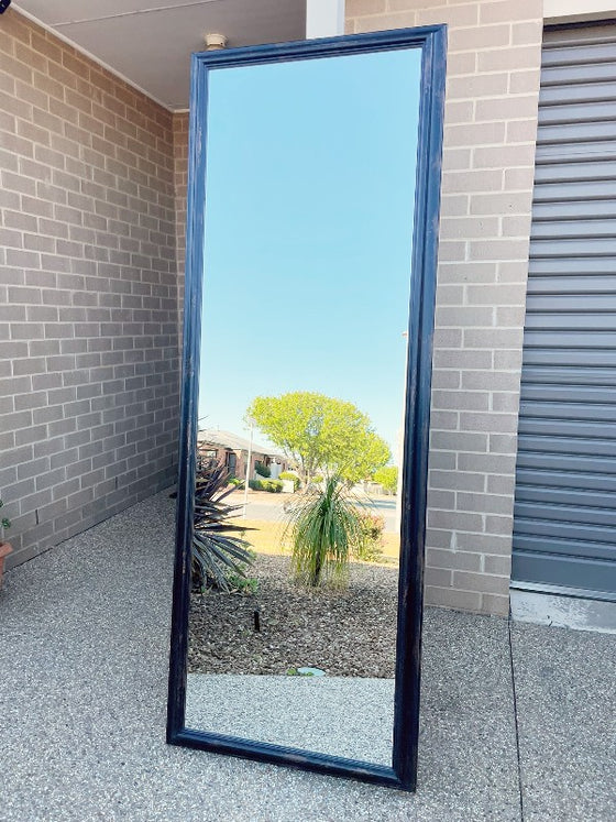 Black Aged Timber Framed Mirror